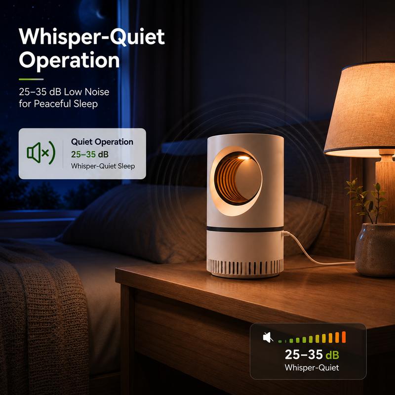 🔥OFFERTA IMPERDIBILE 💥50K+ venduti! 🦟 60% DI SCONTO! Lampada UV Antizanzare – silenziosa, USB, senza sostanze chimiche. 🔇🌙