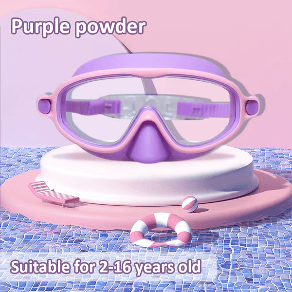 🔥OFFERTA LIMITATA: 50% DI SCONTO!!🏆Il numero 1 nelle vendite🏊‍♀️Occhialini da nuoto per bambini con montatura larga, impermeabili e antiappannamento in HD