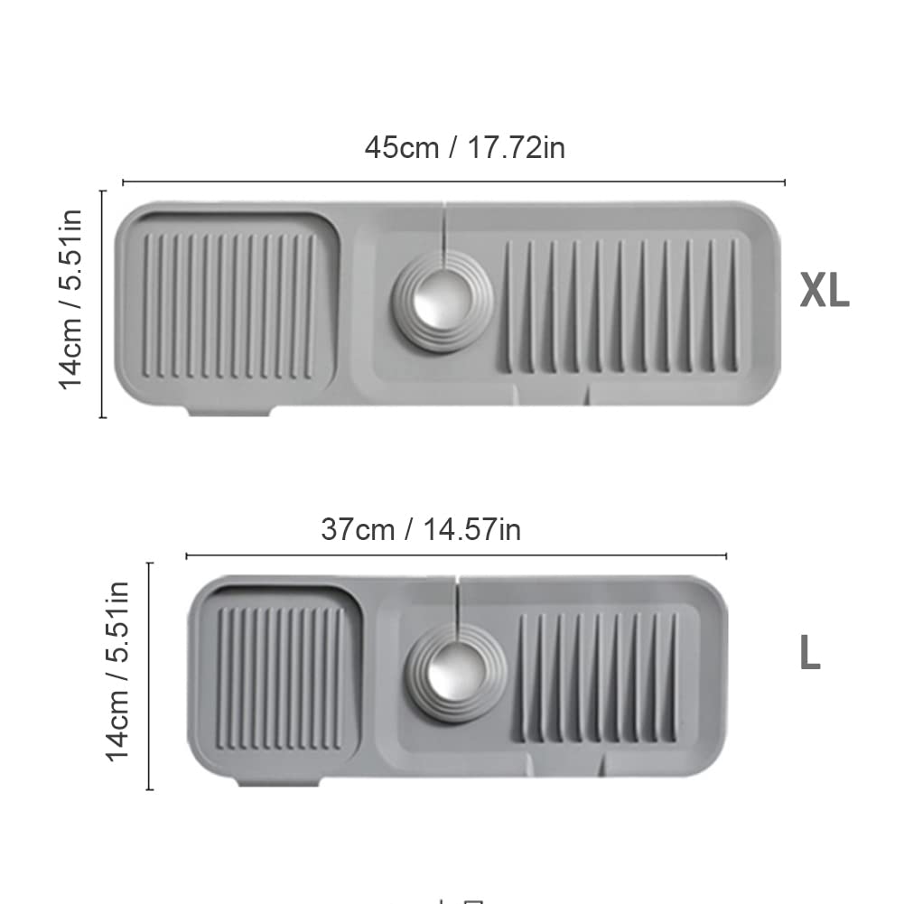 ✨Tappetino paraschizzi in silicone per rubinetto💧Ritagliabile e regolabile, drenaggio automatico, asciugatura rapida. Raccoglie le gocce d’acqua, protegge lavello cucina e bagno da macchie e calcare✅