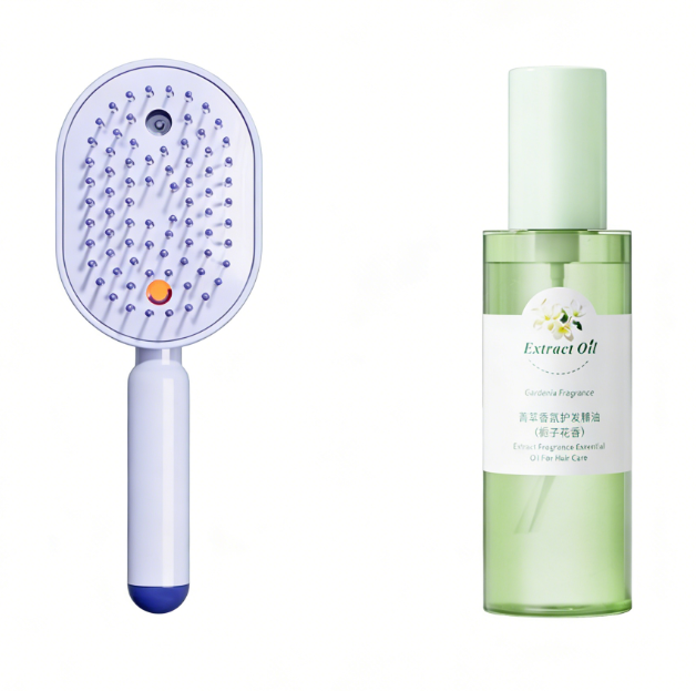Spazzola elettrica massaggiante con spray