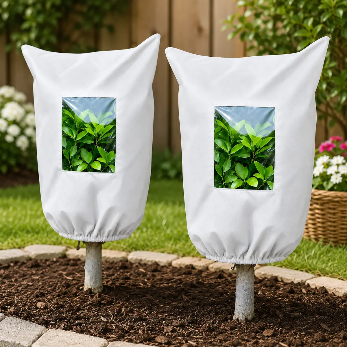 ⏳ Offerta a tempo limitato ⏰ Essenziale per il giardino d’inverno – Copertura antigelo per piante, traspirante e riutilizzabile per arbusti, piante in vaso e giovani alberi ❄️🌿