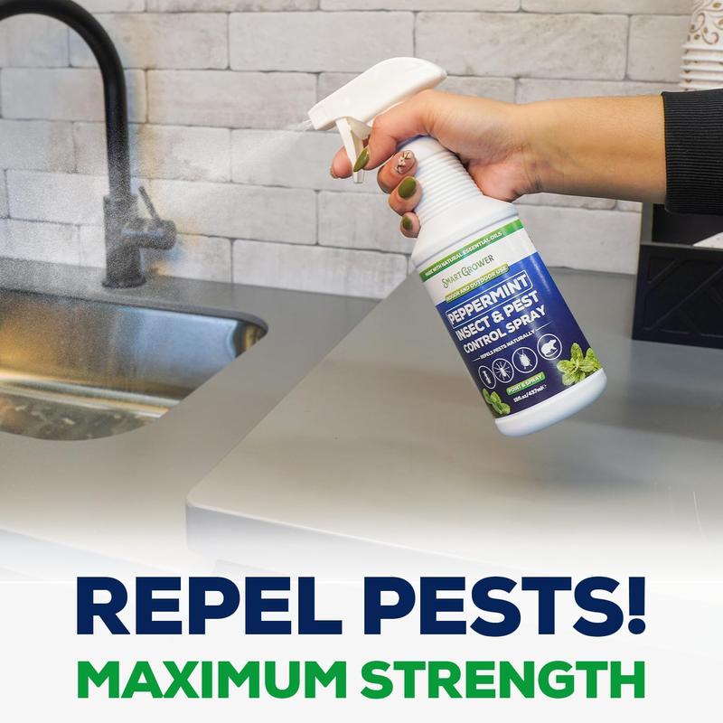 🗑️Spray Repellente per Insetti all'Olio di Menta Piperita Naturale – Massima Efficacia – Formula Profumata Sicura per Casa e Giardino