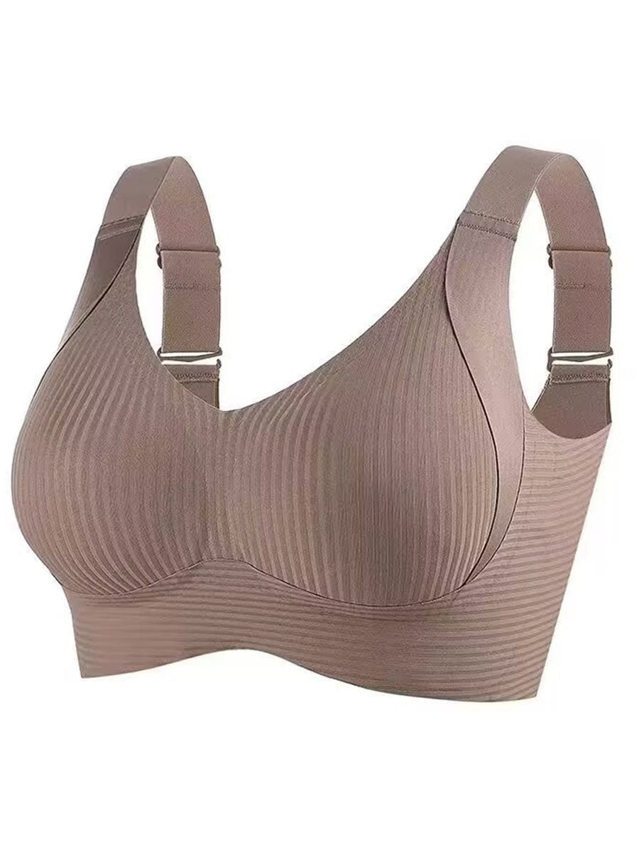 🎁OFFERTA ECCEZIONALE 2026💕Reggiseno senza cuciture con sottili righe e sostegno a W – Comodità e stile!