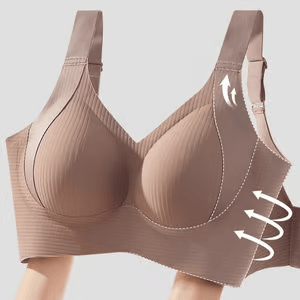 🎁OFFERTA ECCEZIONALE 2026💕Reggiseno senza cuciture con sottili righe e sostegno a W – Comodità e stile!