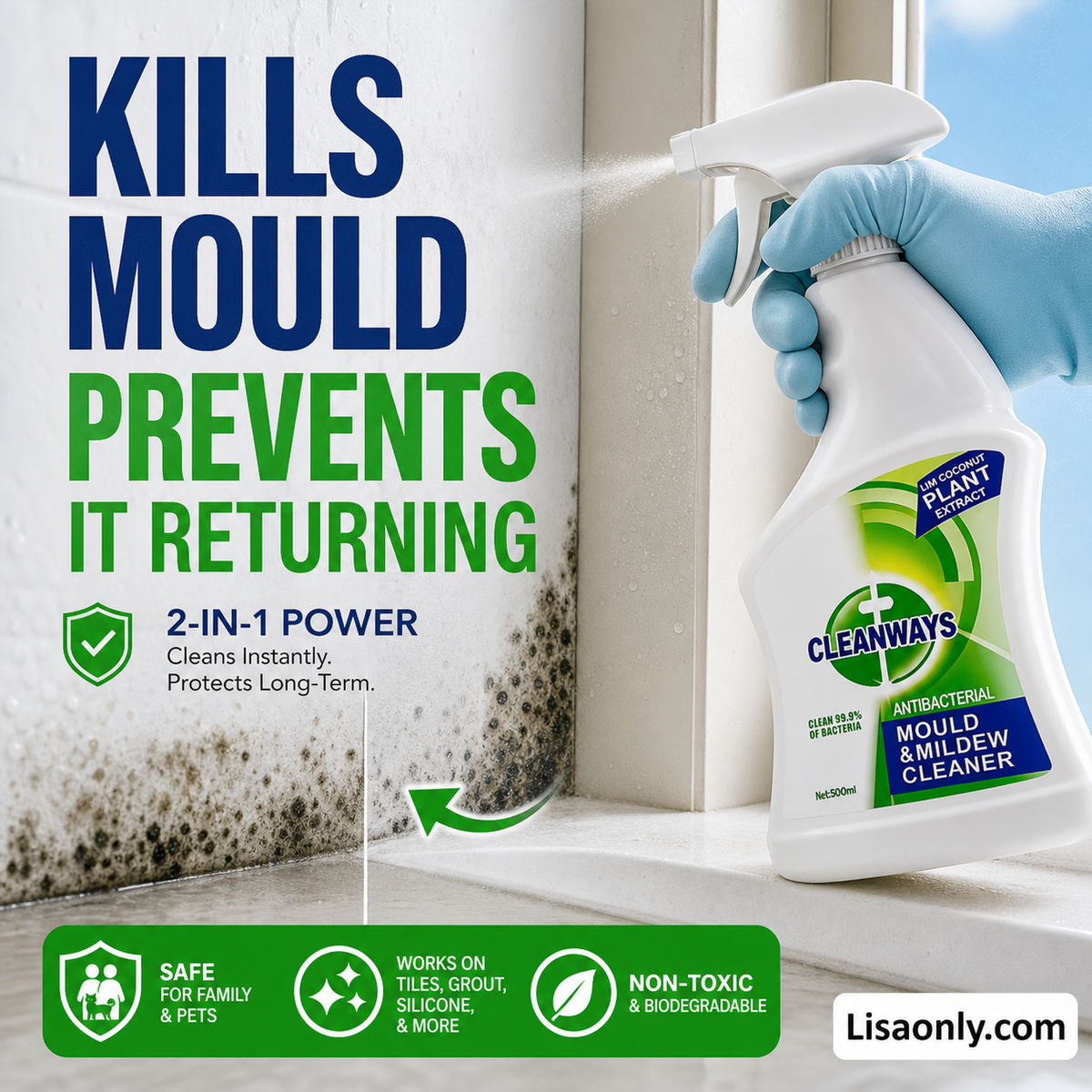 🔥2026 Bestseller🔥Spray Altamente Efficace Rimozione Muffa - Previene la Ricrescita della Muffa