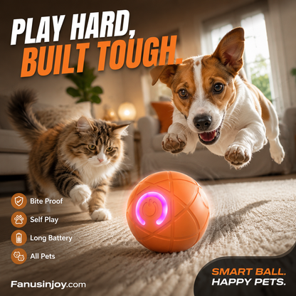 🥳VENDITA 2026🥳💞50.000+ VENDUTI!🐱🐶 SCONTO 50%! Pallina Intelligente Auto-Rimbalzante per Animali – Compagno di gioco autonomo, riduce ansia e noia. Resistente e sicura per cani piccoli e gatti. Ricarica USB! 🐾✨