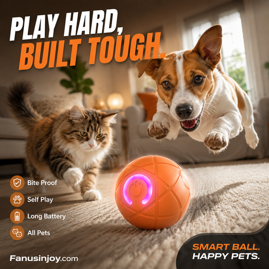 🥳VENDITA 2026🥳💞50.000+ VENDUTI!🐱🐶 SCONTO 50%! Pallina Intelligente Auto-Rimbalzante per Animali – Compagno di gioco autonomo, riduce ansia e noia. Resistente e sicura per cani piccoli e gatti. Ricarica USB! 🐾✨