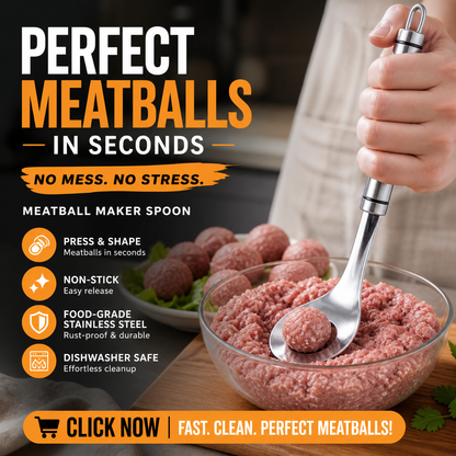 🥟 50% di sconto. Cucchiaio per polpette – antiaderente, raccoglie e scola in un solo movimento. Cucina senza sporcare e risparmia tempo! ✨🍳