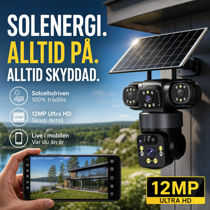 🥳SALDI CALDI 2026🥳💞Oltre 50.000 venduti!👵❤️ Telecamera di sorveglianza solare multi-angolo