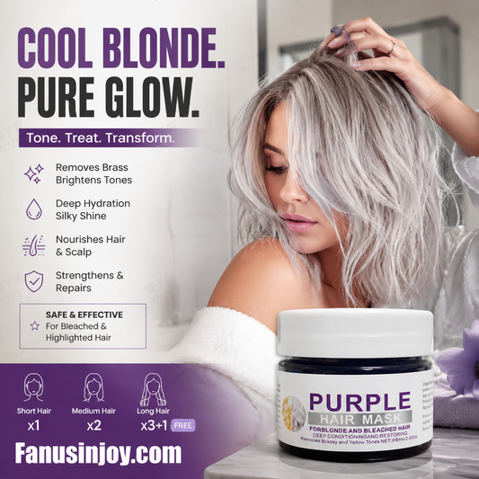 👱‍♀️Vuoi schiarire il colore dei capelli? I tuoi capelli hanno bisogno di cure urgenti! Maschera viola idratante per capelli con profumo duraturo