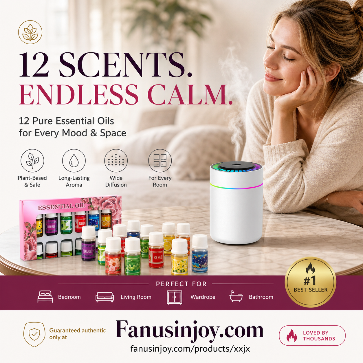 🔥Nur für kurze Zeit 50 % Rabatt! 🎁🌺Der frische Duft hebt die Stimmung! 🌷12er-Pack wasserlöslicher ätherischer Öle
