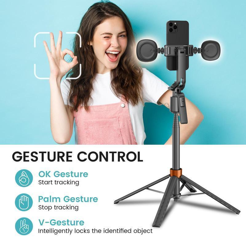 📱 Selfie stick intelligente da 180 cm con riconoscimento automatico del volto – Filma e scatta foto con più libertà