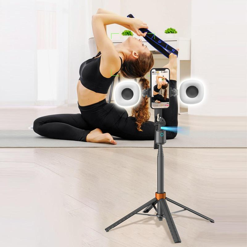 📱 Selfie stick intelligente da 180 cm con riconoscimento automatico del volto – Filma e scatta foto con più libertà