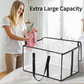 🎁 Clear fabric storage box | Foldable closet organizer – Perfect for clothes, toys, blankets, and more! 🧸👕📦