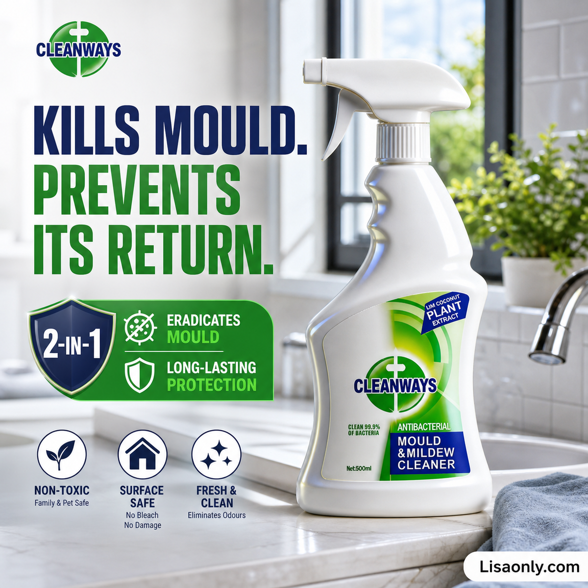 🔥2026 Bestseller🔥Spray Altamente Efficace Rimozione Muffa - Previene la Ricrescita della Muffa
