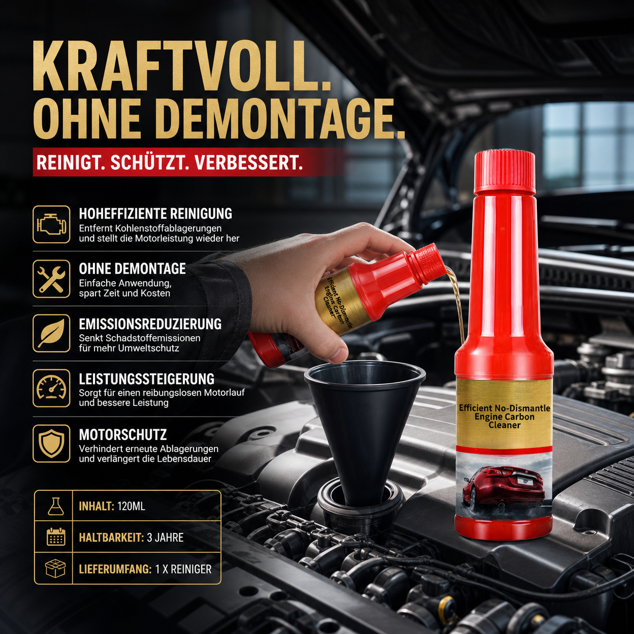 🔥 Oggi -50%! 🚗 Detergente al carbone per motori