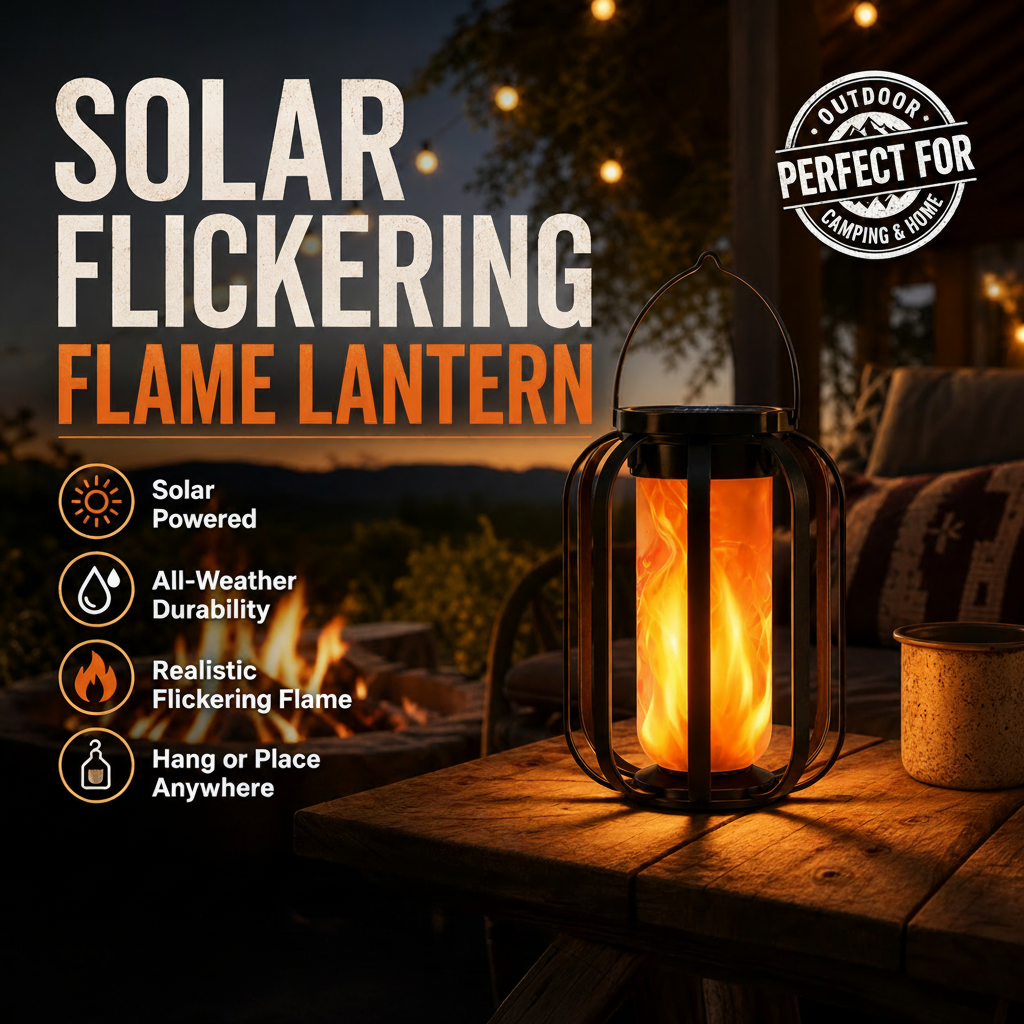 🔥🏮 Da non perdere! 50% DI SCONTO ⏰ ✨ Lanterna Solare a Fiamma – Effetto Fiamma Realistico, Zero Rischio Incendio ✨