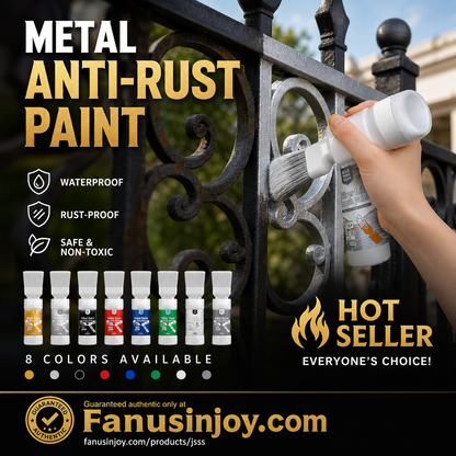 ✨🔥🖌️Rinnova le superfici verniciate con un solo semplice tocco!✨🏠Vernice metallica argento a base d'acqua con pennello integrato💥👍