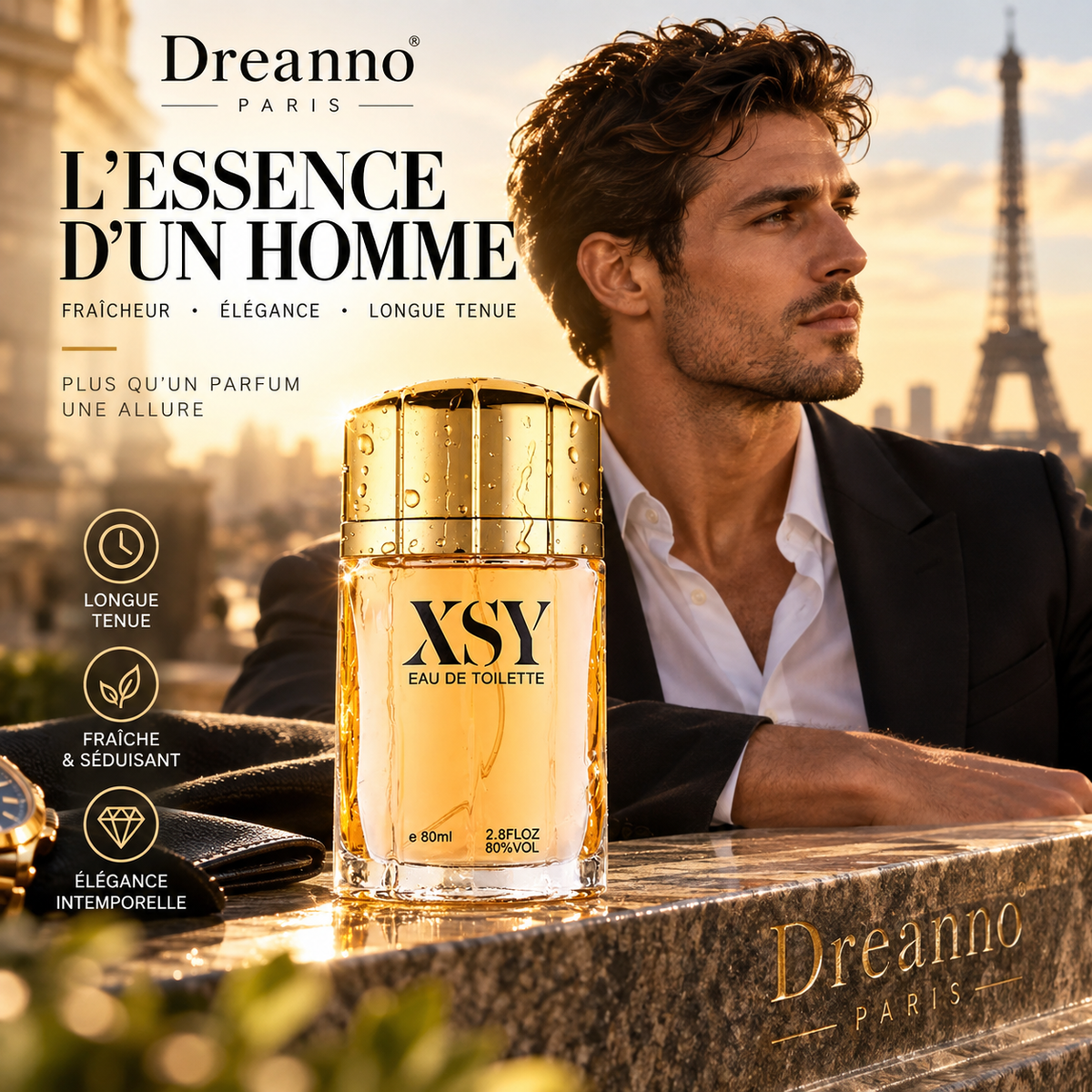 💥Parfum glamour pour homme à longue tenue