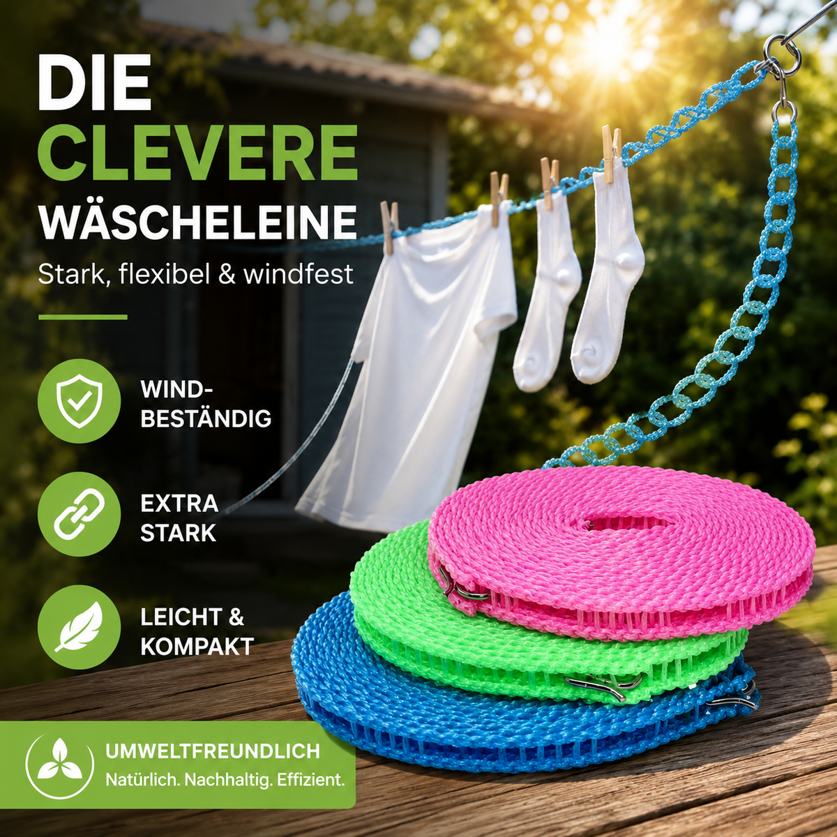 🧺 COMPRA 1, RICEVI 1 GRATIS! ☀️ Stendibiancheria antiscivolo, resistente ai raggi UV e durevole ✨