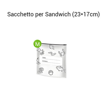 🔥Best seller mondiale🍗 Offerta limitata! Compra 3 e ricevi 2 in omaggio🥦Sacchetti riutilizzabili in alluminio sigillabili per la conservazione degli alimenti
