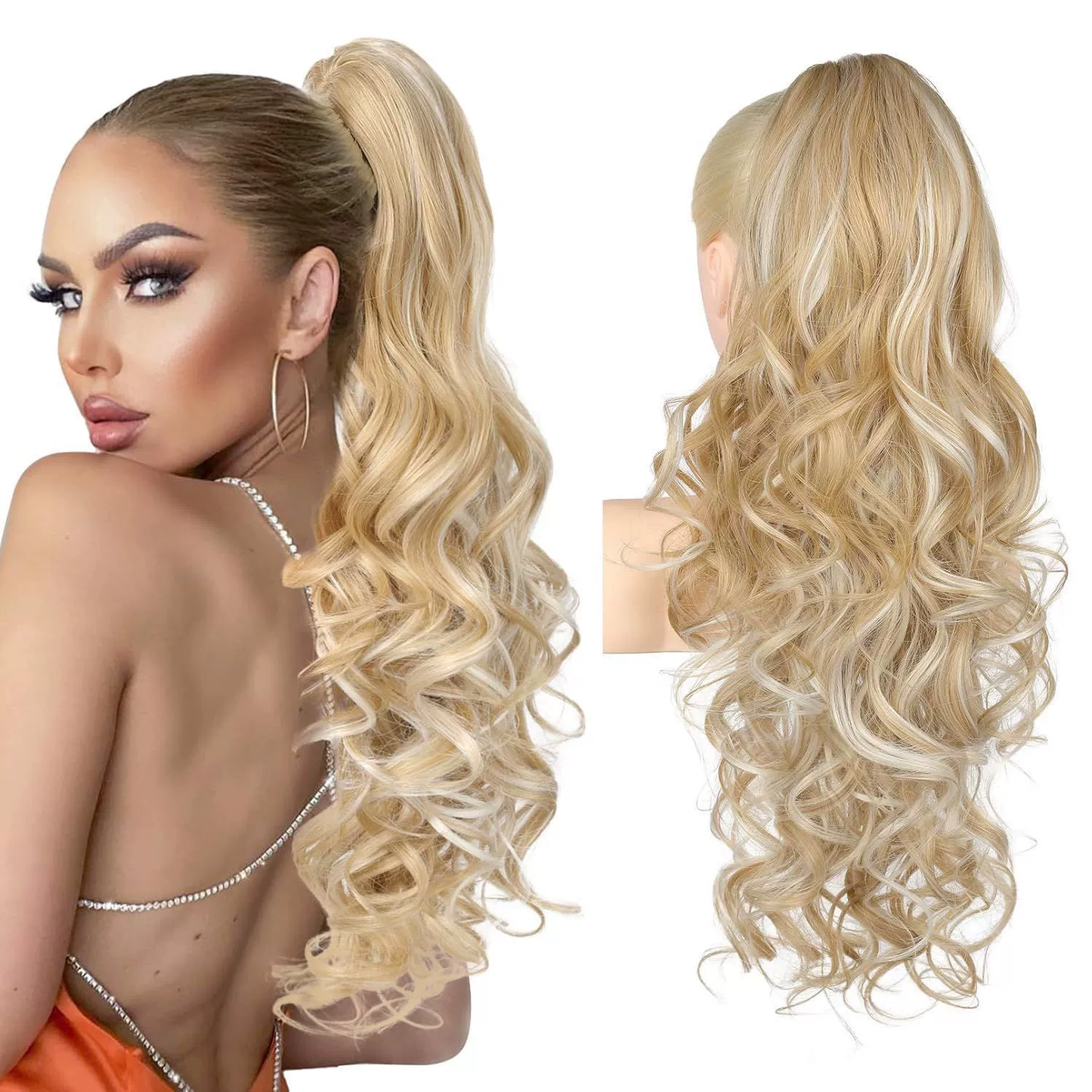 💜Promozione a tempo limitato 50% di sconto💜Extension con clip per coda di cavallo ondulata