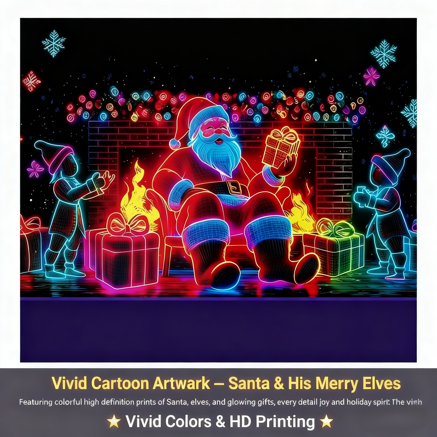 🎇🚪UV Activated Christmas Garage Door Cover Banner, Glows in Dark🔥🎉