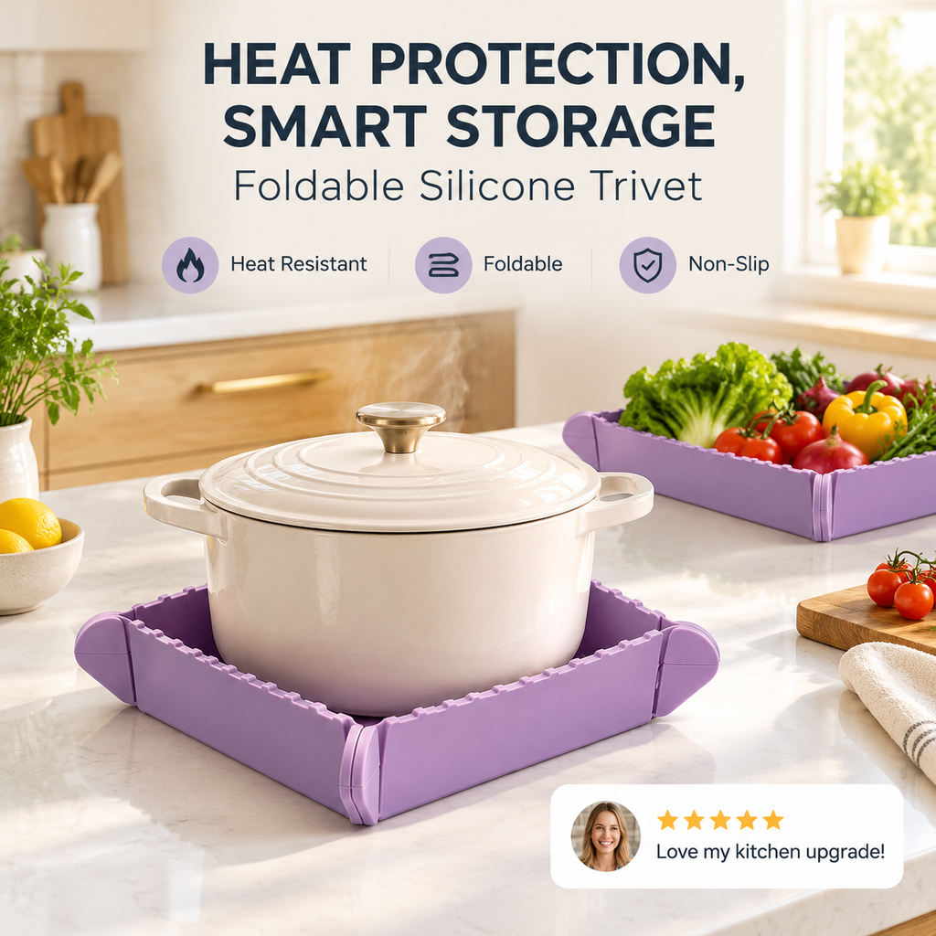 Sottopentola magnetico in silicone 🍳🧲 | Pieghevole e utilizzabile come ciotolina