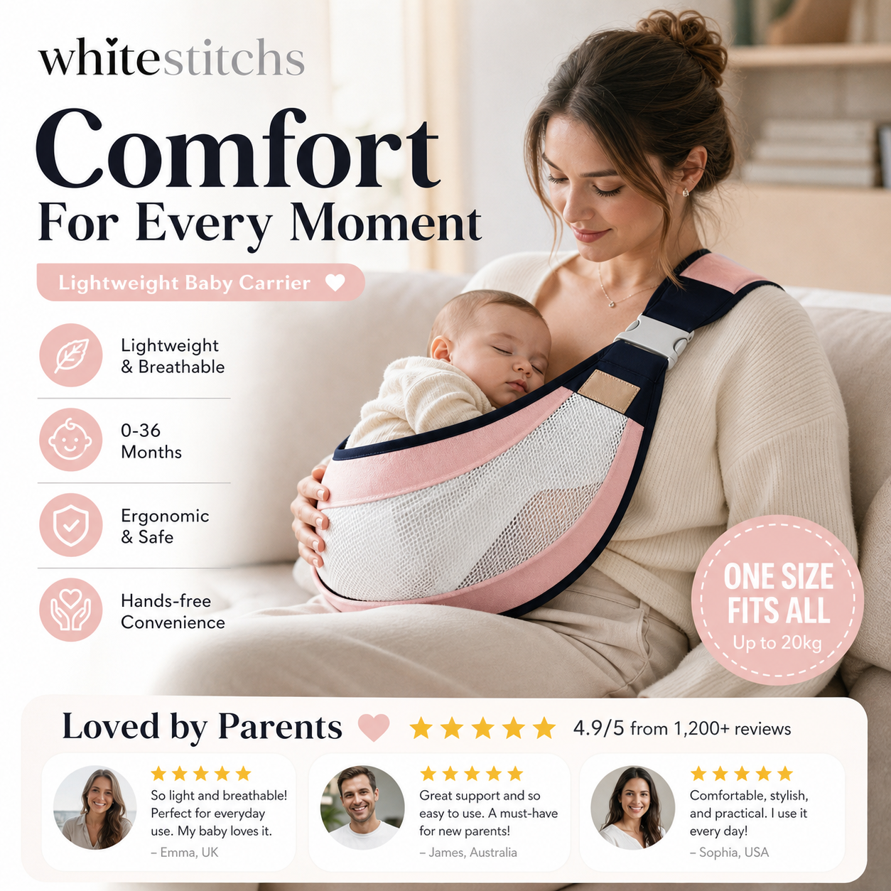🎉Offerta speciale👶 Marsupio traspirante 4 in 1✨ Da 0 a 36 mesi, davanti/dietro/con il bambino rivolto verso l’interno o verso l’esterno – Mani libere