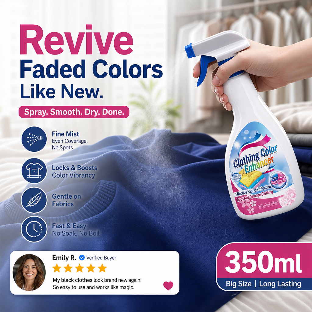 Tempo Limitato 🔥 Spray Ripristinatore del Colore dei Tessuti – Ravvivamento Istantaneo, Delicato su Tutti i Colori