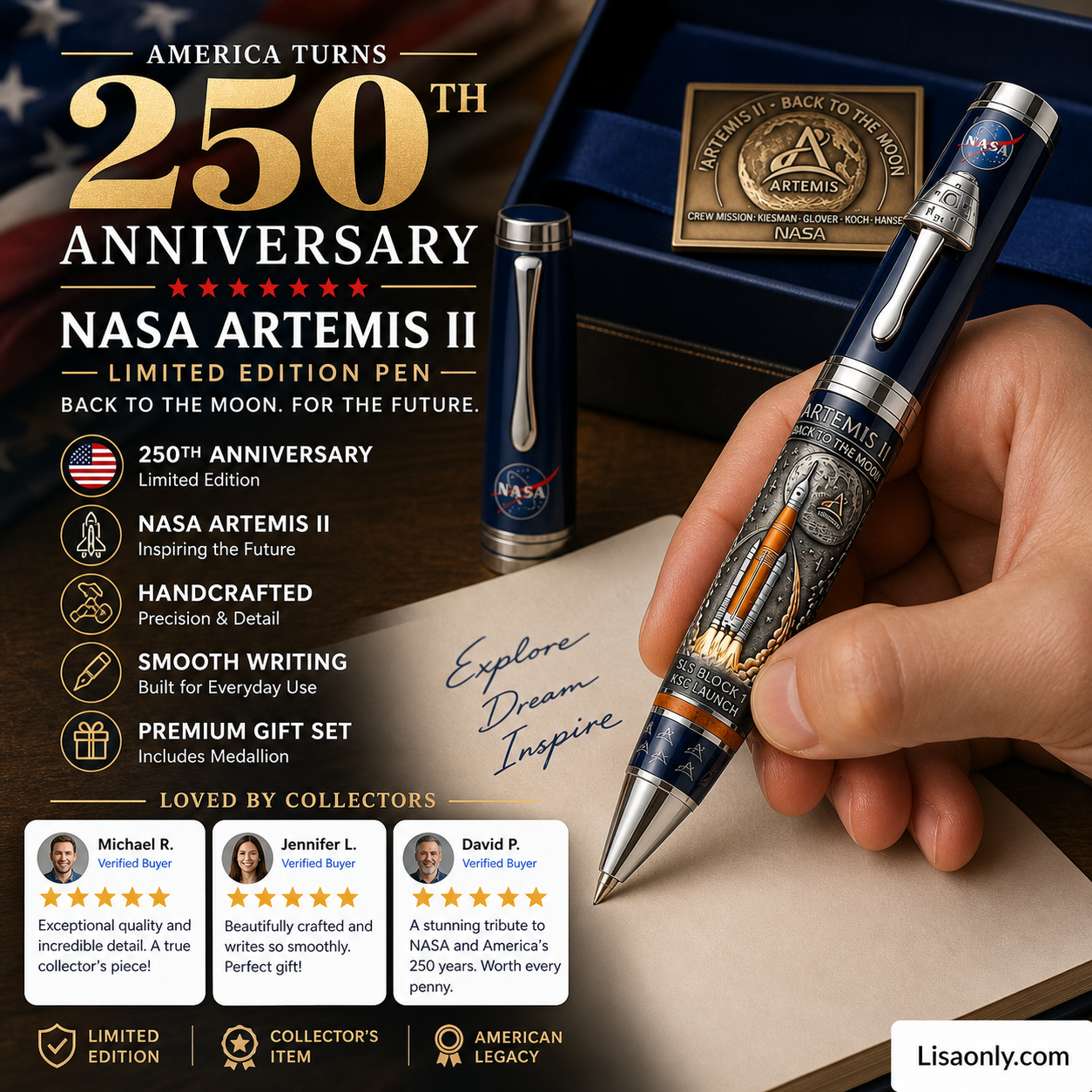 🔥Edizione limitata a 2500 esemplari in tutto il mondo, la tua potrebbe essere la prima! 🔥Penna stilografica commemorativa realizzata a mano per un veterano italiano.