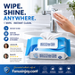 🧻 BUY 3 GET 2 FREE! Multi-Function Bathroom Descaling Cleaning Wipes – Instant Shine Disposable Limescale Remover Wipes, All-Surface Safe for Faucets, Glass, Tile & Bathroom Fixtures