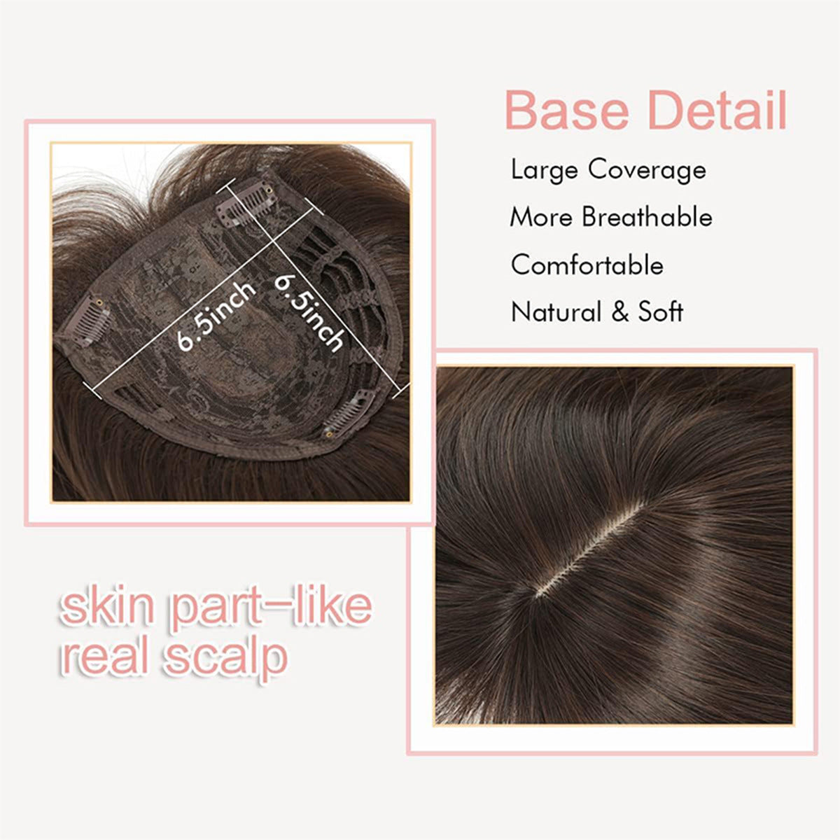 💇‍♀️Topper Layered Hair Hairpieces with Bangs for Women with Thinning Hair