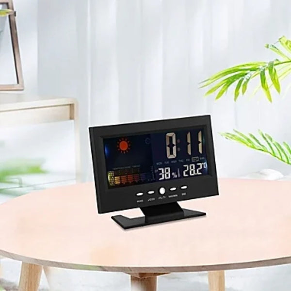 🔥Monitor digitale LED per temperatura e umidità, previsioni meteo, sveglia da tavolo LED