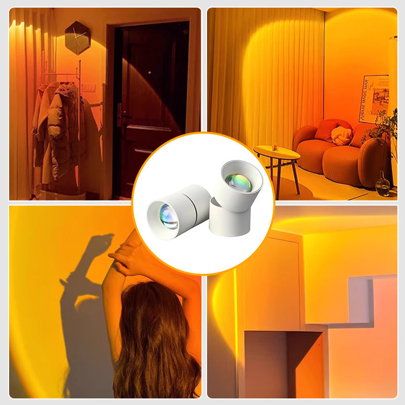 Faretto da soffitto con proiezione al tramonto/all'alba