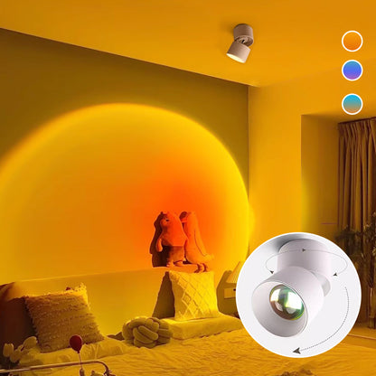 Faretto da soffitto con proiezione al tramonto/all'alba