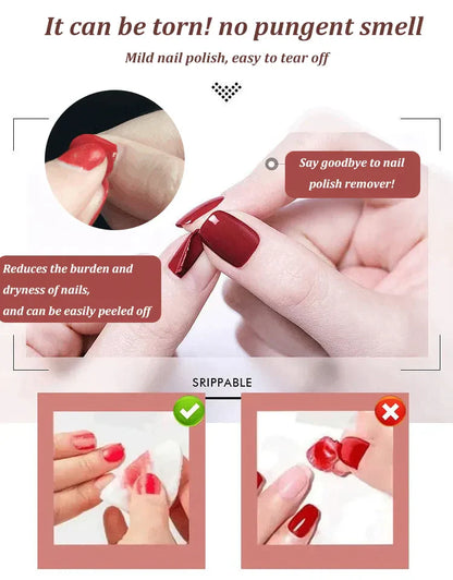 Smalto pelabile per unghie a base d'acqua – Non richiede lampada