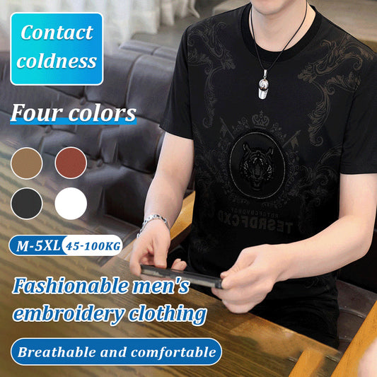 Fine embroidery trendy men's clothing