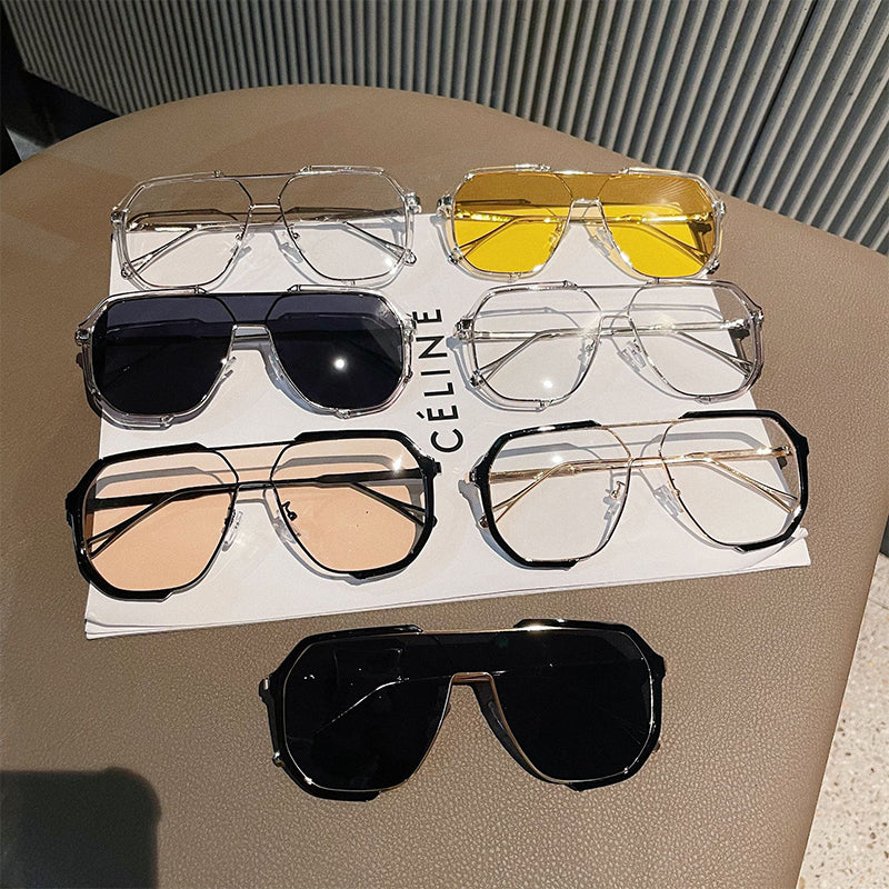 😎☀️Occhiali da Sole Retrò Classici con Montatura Grande (50% di Sconto)