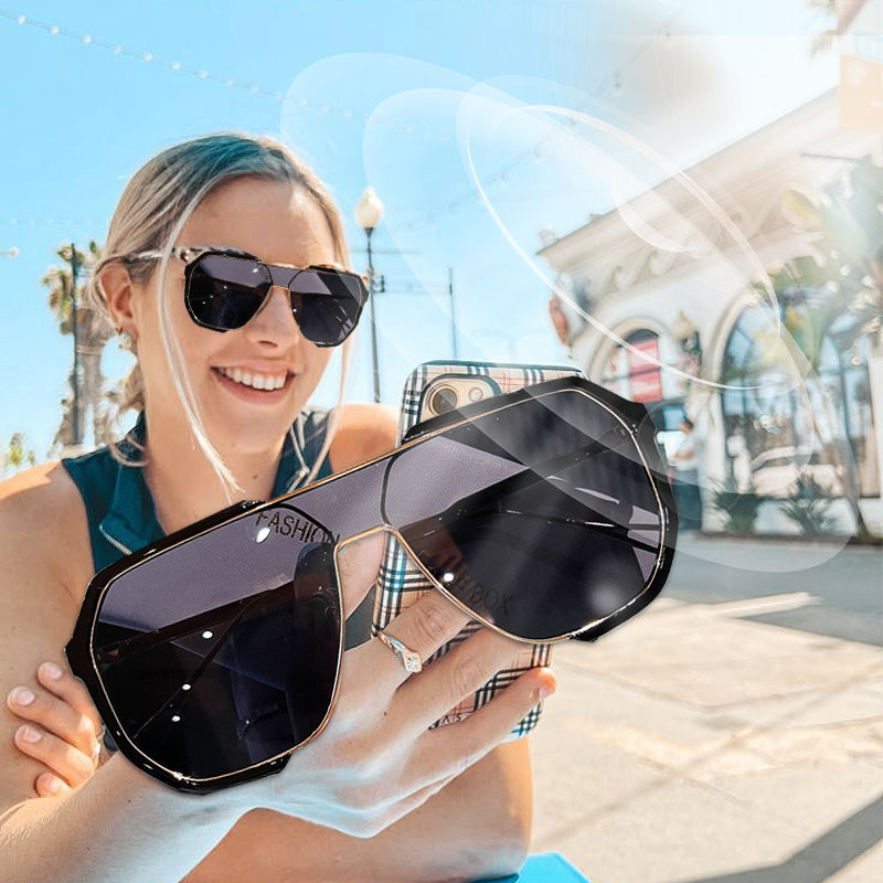 😎☀️Occhiali da Sole Retrò Classici con Montatura Grande (50% di Sconto)