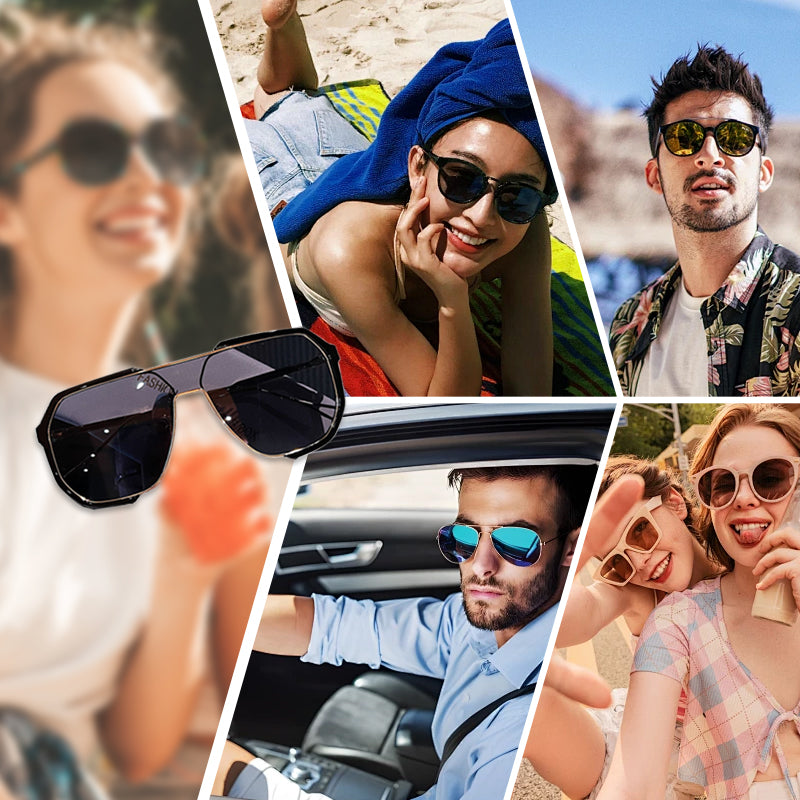 😎☀️Occhiali da Sole Retrò Classici con Montatura Grande (50% di Sconto)