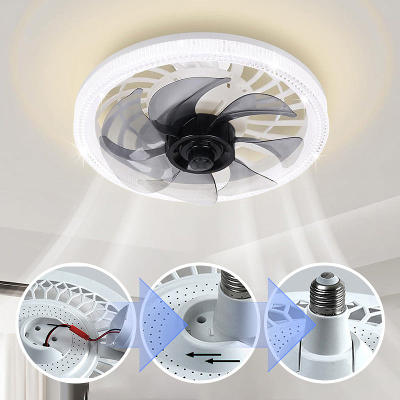 Ventola a luce regolabile con telecomando con muto 2 in 1