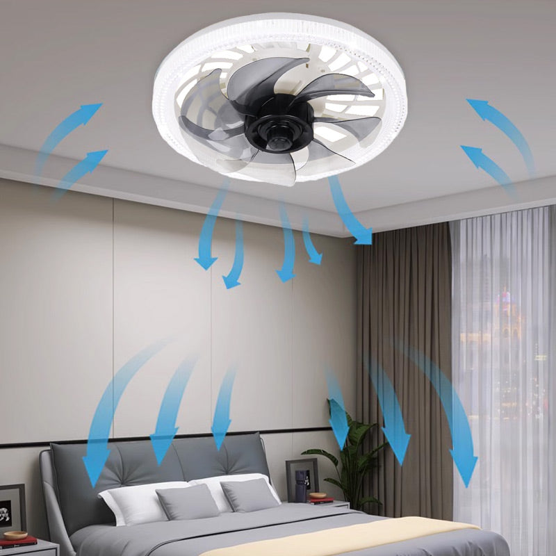 Ventola a luce regolabile con telecomando con muto 2 in 1