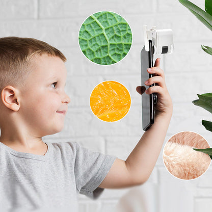 Microscopio tascabile 80X con clip per smartphone