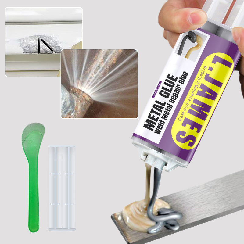 🚗💨 SCONTO DEL 50%! Colla per riparazioni metalliche Weld – Ripara tubi di scarico, tubi metallici e altro ancora. Indurisce a temperatura ambiente: una volta indurita, si può carteggiare, forare e verniciare! 🌟💪