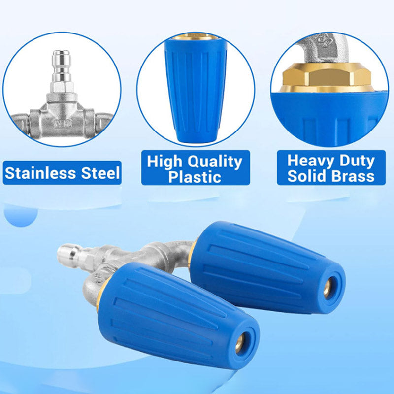 🎯🔥 Offerta speciale: 50% di sconto! 🚿 Ugello turbo in acciaio inossidabile 🌟 – Perfetto per terrazze, automobili e facciate 🏡🚗