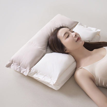 🛏️ SCONTO DEL 49% PER TEMPO LIMITATO! ✨ Cuscino di supporto cervicale a doppia zona morbida e rigida, ergonomico, traspirante e lavabile 😴