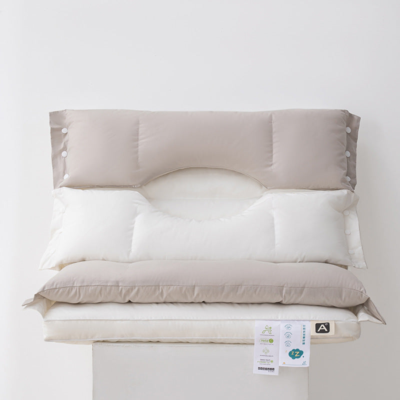 🛏️ SCONTO DEL 49% PER TEMPO LIMITATO! ✨ Cuscino di supporto cervicale a doppia zona morbida e rigida, ergonomico, traspirante e lavabile 😴
