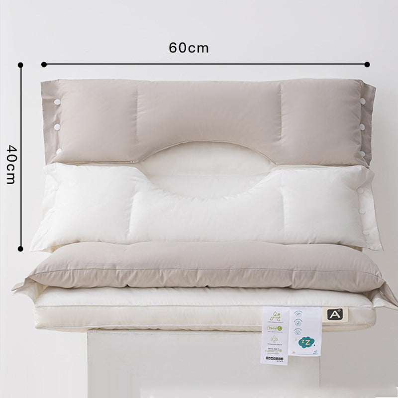 🛏️ SCONTO DEL 49% PER TEMPO LIMITATO! ✨ Cuscino di supporto cervicale a doppia zona morbida e rigida, ergonomico, traspirante e lavabile 😴
