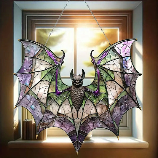 Colorful Acrylic Bat Decoration Window Hanging Suncatcher